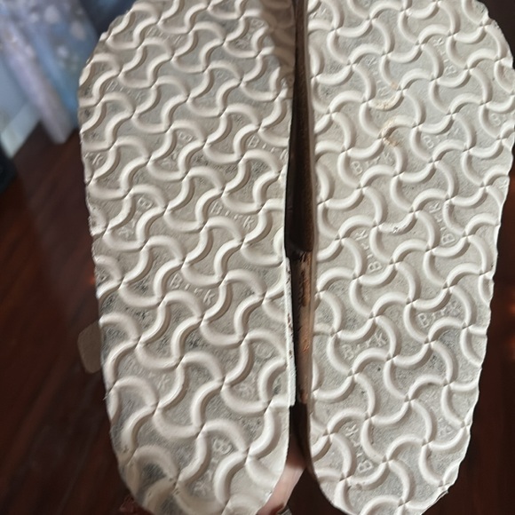 Birkenstock Sandals rose gold metallic Leather 40 Ladies 9 - Picture 3 of 3